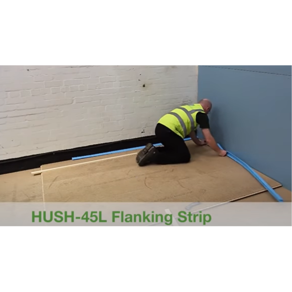 Hush-45L Flanking Strip: High Quality Perimeter Acoustic Seal for Floating Floors Hush-45L Flanking Strip: High Quality Perimeter Acoustic Seal for Floating Floors