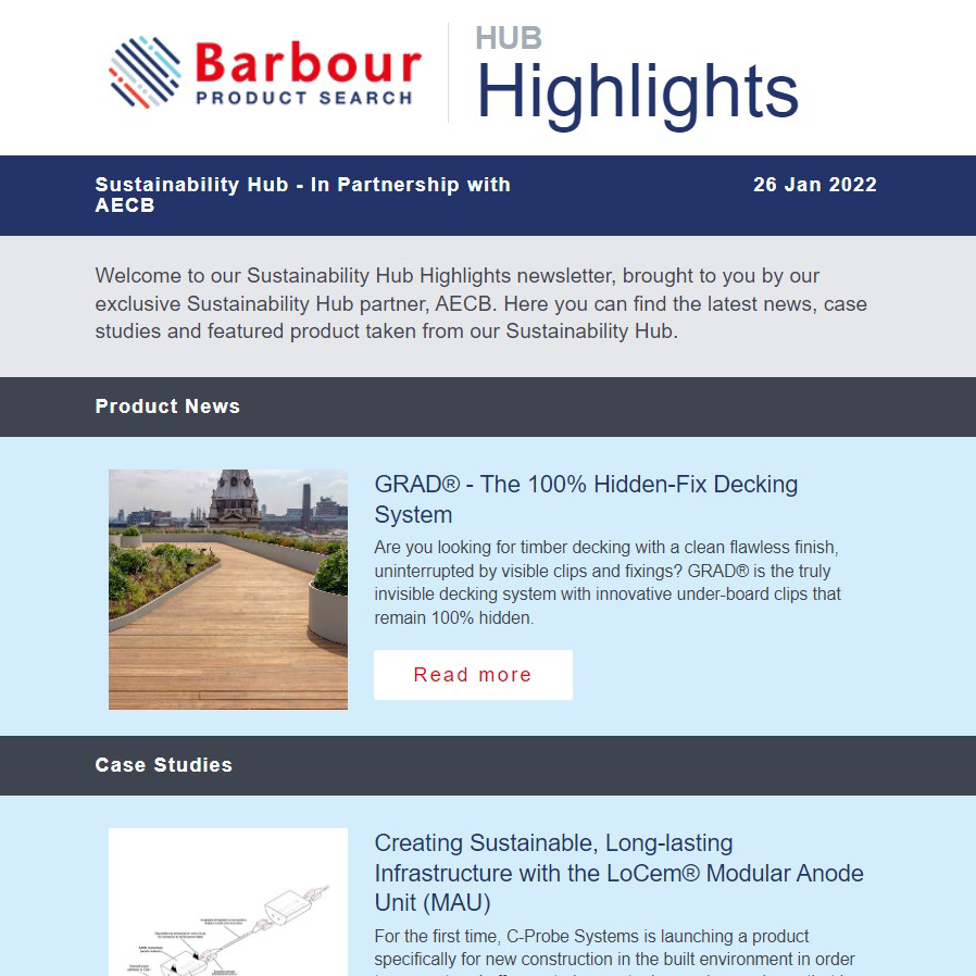 Sustainability Hub - In Partnership with AECB | Latest news, products and more