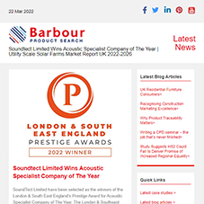 Soundtect Limited Wins Acoustic Specialist Company of The Year |  Utility Scale Solar Farms Market Report UK 2022-2026