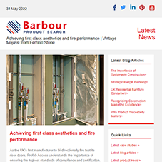 Achieving first class aesthetics and fire performance | Vintage Mojave from Fernhill Stone