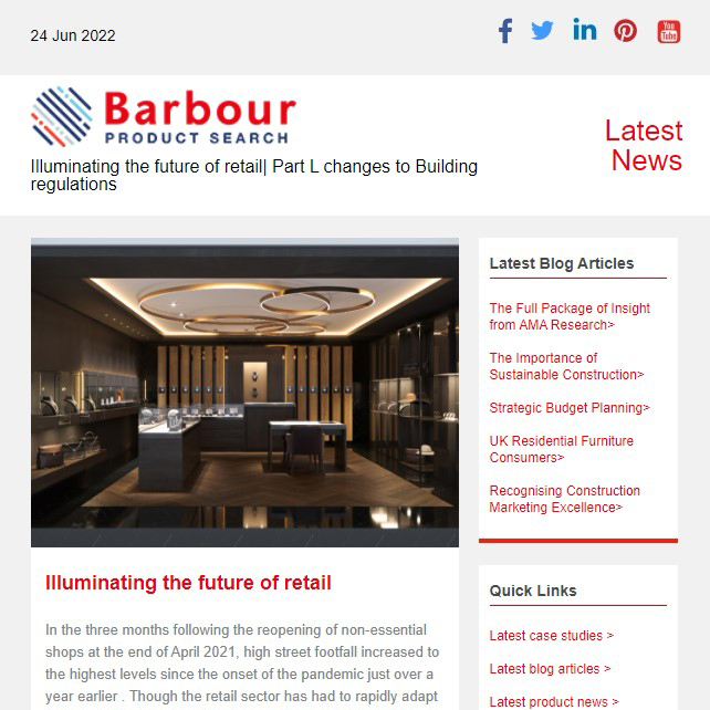 Illuminating the future of retail| Part L changes to Building regulations