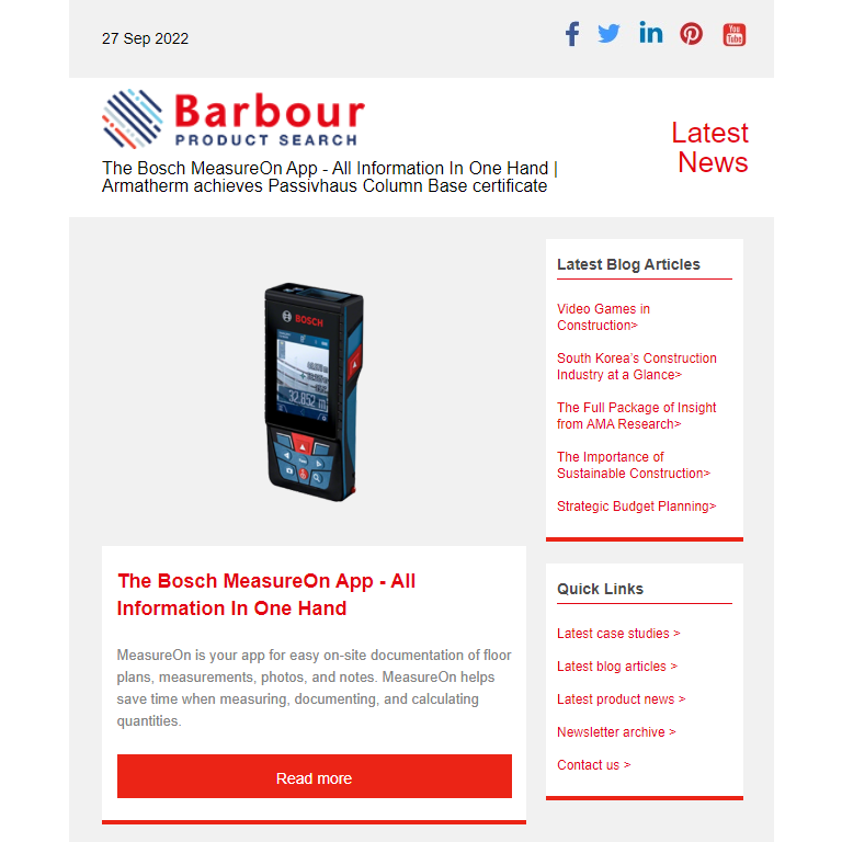 The Bosch MeasureOn App - All Information In One Hand |  Armatherm achieves Passivhaus Column Base certificate