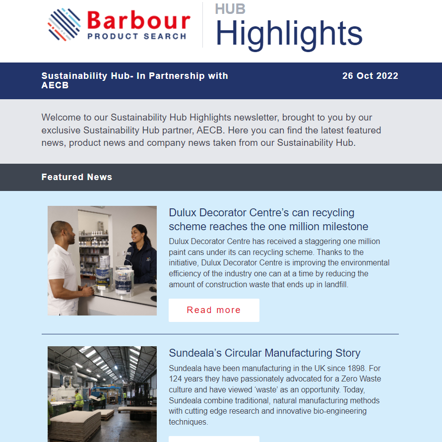 Sustainability Hub - In Partnership With AECB | Latest blogs, news and case studies