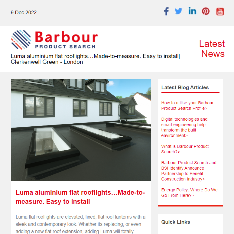 Luma aluminium flat rooflights…Made-to-measure. Easy to install| Clerkenwell Green - London