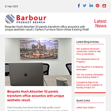 Bespoke Hush Absorber 50 panels transform office acoustics with unique aesthetic result | Carters Furniture Store Utilise Existing Shaft