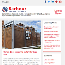 Corten Steel chosen to match Heritage Site |  FIREFLY® Apollo Lite Specified for Royal Stoke Refurbishment