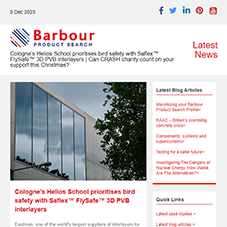 Cologne’s Helios School prioritises bird safety with Saflex™ FlySafe™ 3D PVB interlayers | Can CRASH charity count on your support this Christmas?