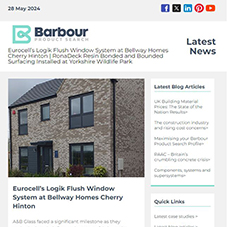 Eurocell’s Logik Flush Window System at Bellway Homes Cherry Hinton |  RonaDeck Resin Bonded and Bounded Surfacing Installed at Yorkshire Wildlife Park