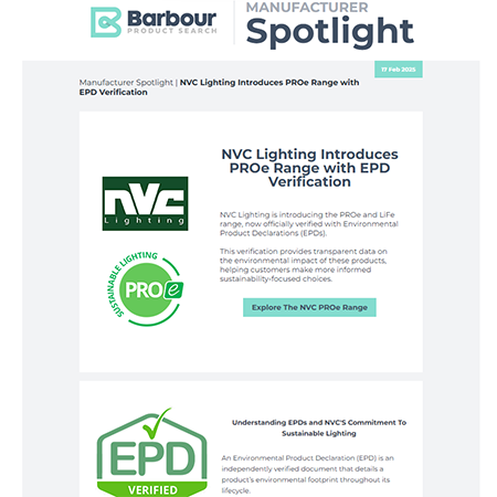 Manufacturer Spotlight | NVC Lighting: NVC Lighting Introduces PROe Range with EPD Verification