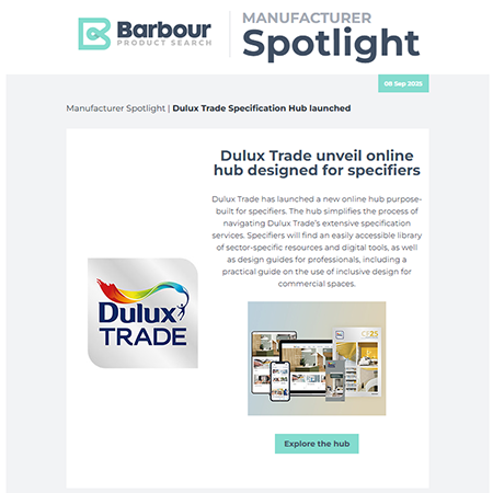 Manufacturer Spotlight| Dulux Trade Specification Hub launched