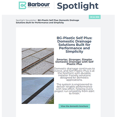 Spotlight Newsletter | BG-Plastic Self Plus: Domestic Drainage Solutions Built for Performance and Simplicity