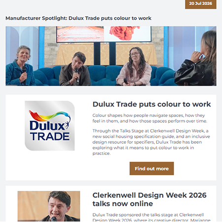 Manufacturer Spotlight |Dulux Trade puts colour to work
