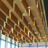 Acoustic Products supplies timber acoustic baffles to the 2012 Olympic Park Acoustic Products supplies timber acoustic baffles to the 2012 Olympic Park