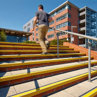 Gradus TEX stair edgings at Mid Kent College Gradus TEX stair edgings at Mid Kent College