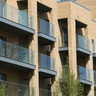 Sleek balcony balustrades for Hillside residences Sleek balcony balustrades for Hillside residences