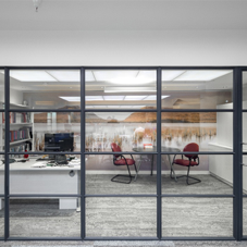Internal steel screens for Fleet Street offices Internal steel screens for Fleet Street offices