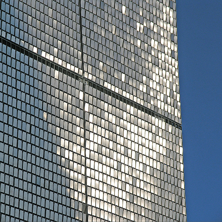 Shimmering STEREO-KINETIC® Wall Cladding Façade for Ocean Terminal Shopping Centre Shimmering STEREO-KINETIC® Wall Cladding Façade for Ocean Terminal Shopping Centre