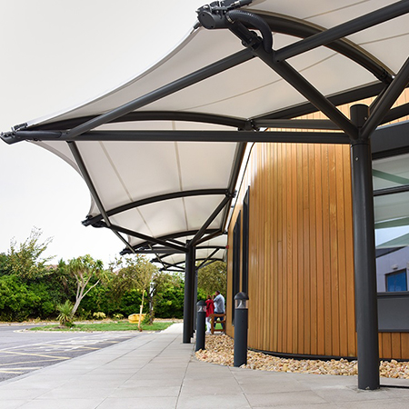 Broxap canopy for Southlands Hospital walkway Broxap canopy for Southlands Hospital walkway