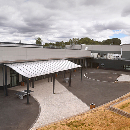 External canopy for Harbourn Academy outdoor learning area External canopy for Harbourn Academy outdoor learning area