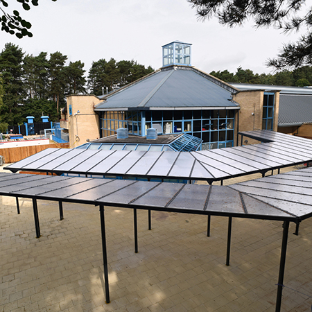 Bespoke Covered Walkway helps customers queue at Coral Reef Waterworld Bespoke Covered Walkway helps customers queue at Coral Reef Waterworld