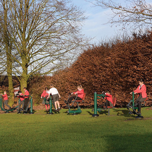 Outdoor fitness area for pupils at Johns CE Primary School Outdoor fitness area for pupils at Johns CE Primary School