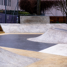 Coloured concrete for London Skate Park Coloured concrete for London Skate Park