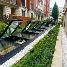 A natural ventilation system amid a breath-taking garden A natural ventilation system amid a breath-taking garden