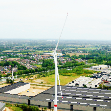 Brick manufacturer, Vandersanden installs its first wind turbine in Lanklaar Brick manufacturer, Vandersanden installs its first wind turbine in Lanklaar