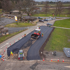 Asphalt supplied for a new car park at West Midland Safari Park Asphalt supplied for a new car park at West Midland Safari Park