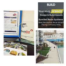 SureSet Takes Home the Design & Build Award for Best Permeable Resin Bound Paving Company 2023 SureSet Takes Home the Design & Build Award for Best Permeable Resin Bound Paving Company 2023