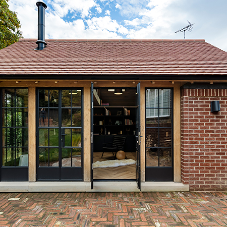 Contemporary outdoor living space looks incredible with new steel windows and doors Contemporary outdoor living space looks incredible with new steel windows and doors