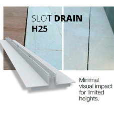New Slot Drain H25 for Height Limitations New Slot Drain H25 for Height Limitations