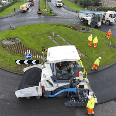 Low carbon biogenic asphalt for road surfacing