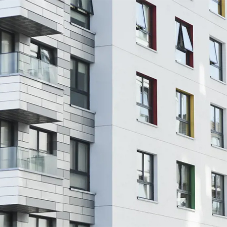 Aluminium façade with supporting EVT system for Chatham Place
