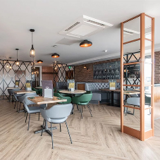 Affinity255 luxury vinyl tiles for high-end bar and restaurant