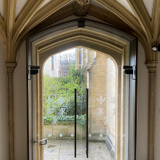 Invisible Door Automation Opens Historic Oxford College Entrance Invisible Door Automation Opens Historic Oxford College Entrance