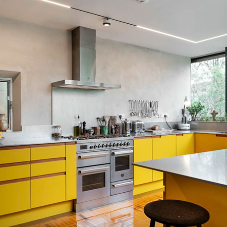 Yellow Kitchen, Hackney Worktop Installation by Gec Anderson