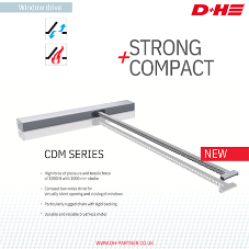 Powerful smoke extraction and ventilation drive for heavy roof or façade windows - now in the product range Powerful smoke extraction and ventilation drive for heavy roof or façade windows - now in the product range
