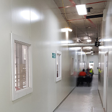 Fire-rated and weather proof hoarding for Multiplex slab-to-slab construction phase Fire-rated and weather proof hoarding for Multiplex slab-to-slab construction phase