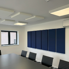 Noisy boardroom fixed using Hush Absorber panels