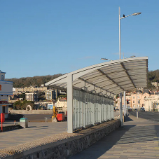 Broxap's Modern Shelter Enhances Grand Pier's Historic Appeal Broxap's Modern Shelter Enhances Grand Pier's Historic Appeal