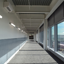 Temporary corridor during airport refurb and extension at Manchester Airport