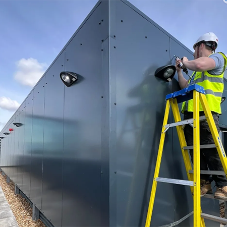 Elegant Caice roof plant compound for NHS Hinchingbrooke Hospital