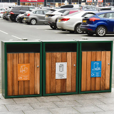 Broxap Westleigh Recycling Bins Installed at Prestatyn Shopping Park Broxap Westleigh Recycling Bins Installed at Prestatyn Shopping Park