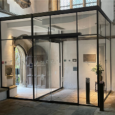 Glass Entrance Lobby Creates Automatic Entrance to Oxford Chapel Glass Entrance Lobby Creates Automatic Entrance to Oxford Chapel