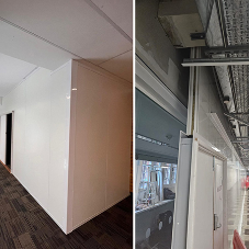 Fire-rated and acoustic hoarding minimising disruption during renovation Fire-rated and acoustic hoarding minimising disruption during renovation