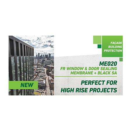 Fast, Flexible and Tough: Introducing the ME020 Class B Fire Rated Window and Door Sealing Membrane +