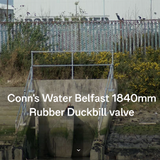 Conn's Water Belfast 1840mm Rubber Duckbill valve Conn's Water Belfast 1840mm Rubber Duckbill valve