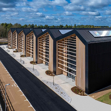EJOT CROSSFIX provides ready-made fixing solution for timber-clad overhanging gable EJOT CROSSFIX provides ready-made fixing solution for timber-clad overhanging gable