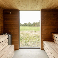 Home Sauna with Panoramic Window